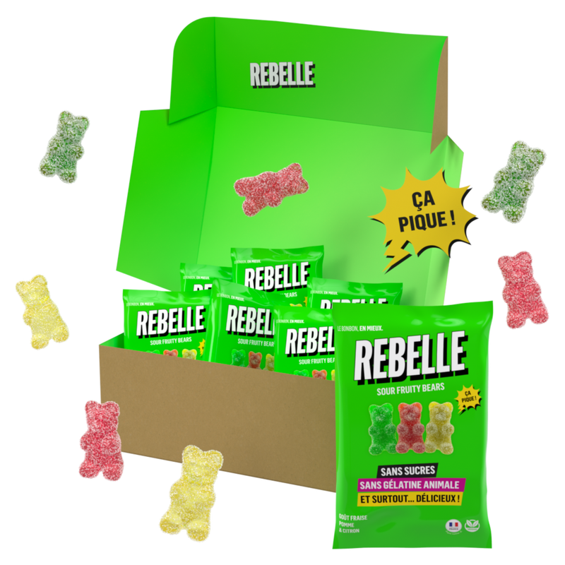 Sugar-free sour gummy bears