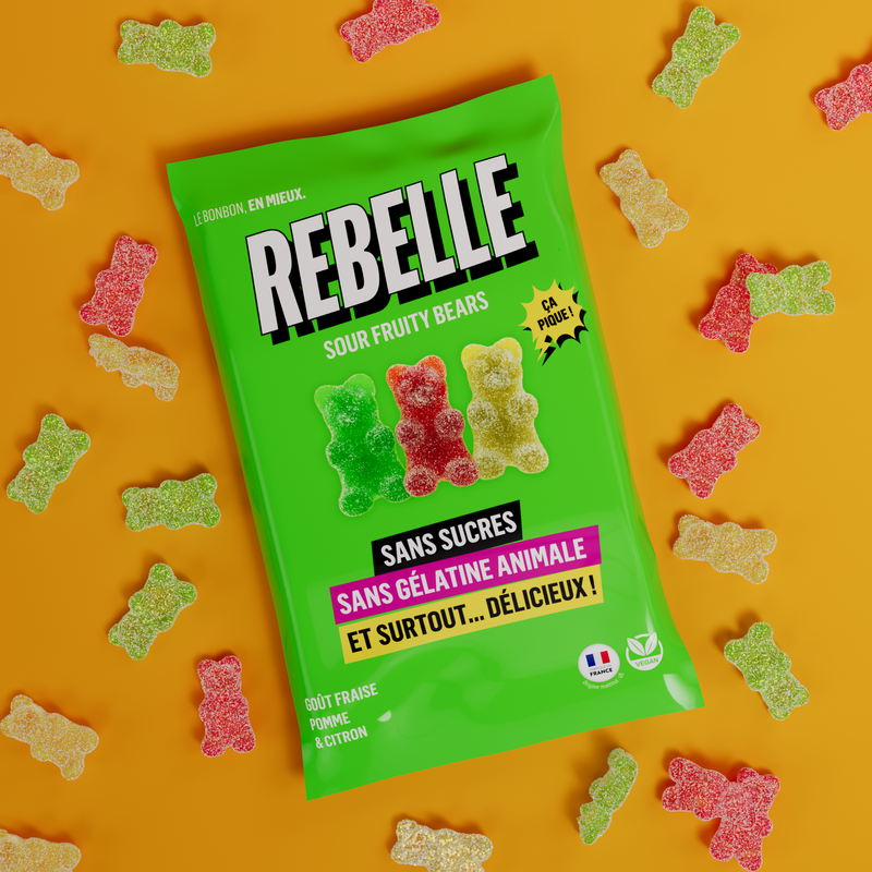 Sugar-free sour gummy bears