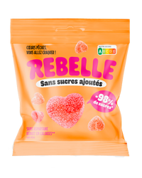 Bag of peach hearts