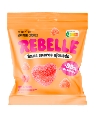 Bag of peach hearts