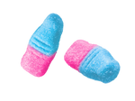Pink and blue bottles